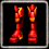 Red Rogue Chitin Armor Boots